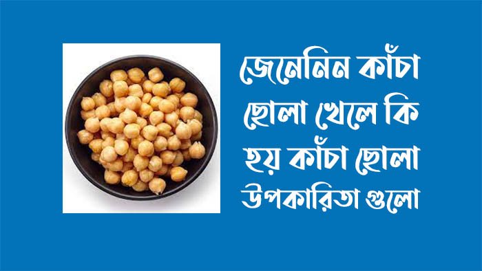 কাঁচা ছোলার উপকারিতা ও অপকারিতা