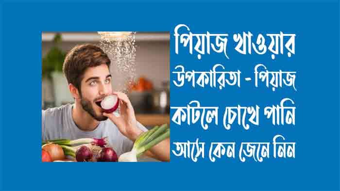 পিয়াজ খাওয়ার উপকারিতা - পিয়াজ কাটলে চোখে পানি আসে কেন