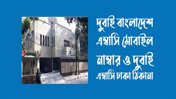 দুবাই বাংলাদেশ এম্বাসি মোবাইল নাম্বার